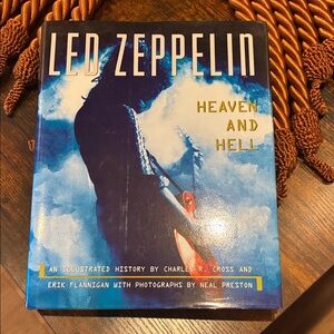 Led Zeppelin "Heaven and Hell" Illustrated History Book - Blue hard Cover